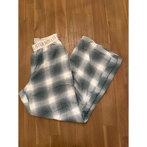 Hollister Sleep Plaid Flannel Pajama Pants Lounge XS Women Green White